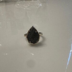 Kendra Scott Gold and Black/graphite Stone Ring